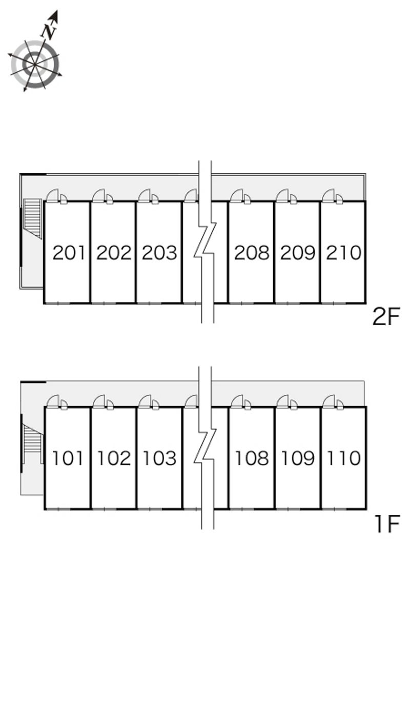 レオパレスグルヌーユ 間取配置図