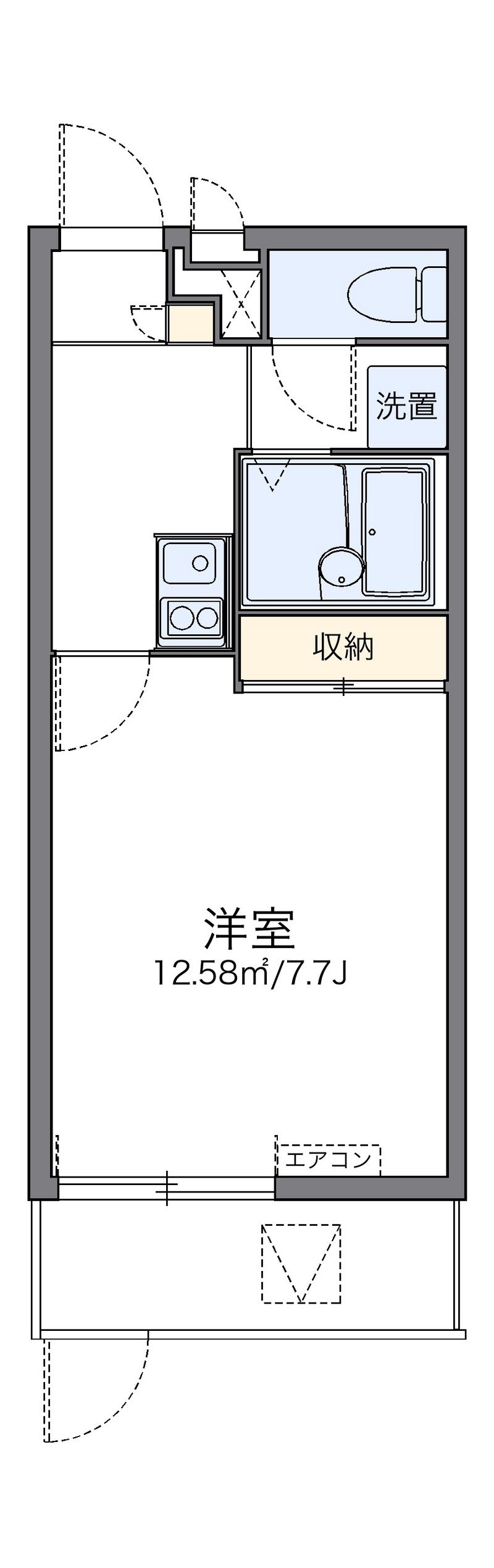 レオパレス川西 間取図