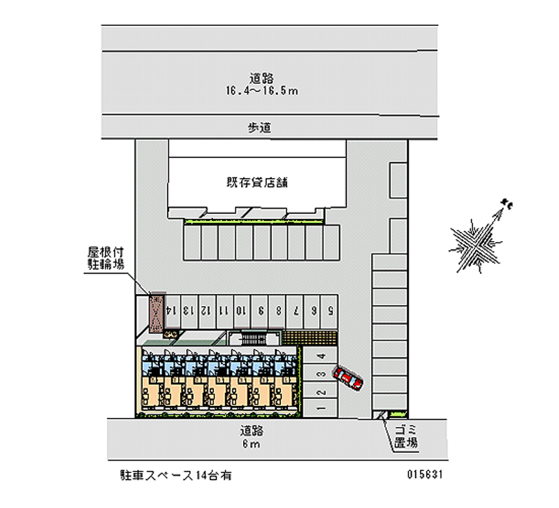 レオパレスカモミールⅡ 月極駐車場