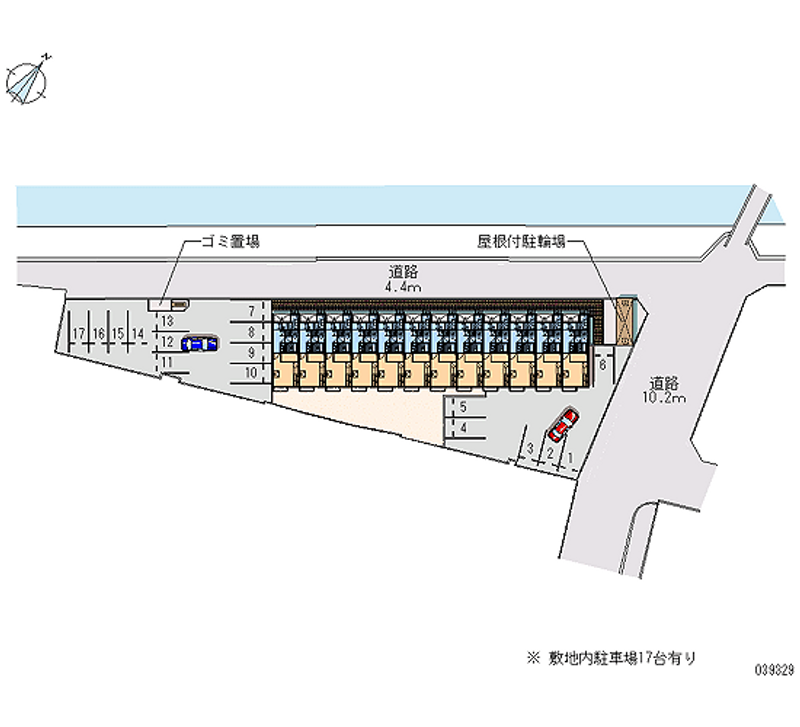 レオパレスハッピネスⅡ 月極駐車場