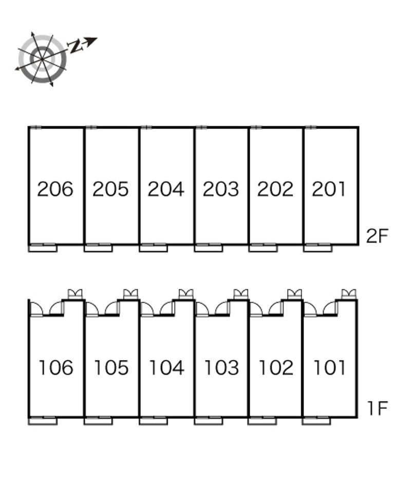 レオパレスナップ　シャンブル 間取配置図