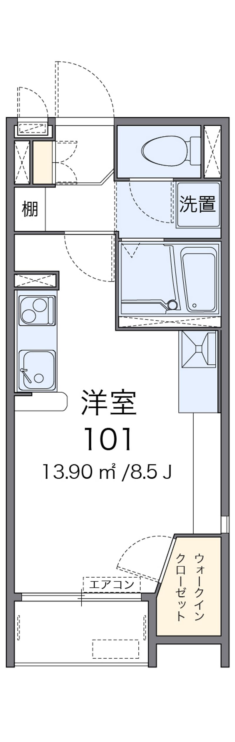 レオネクストグレイス紫蘭Ⅱ 間取図