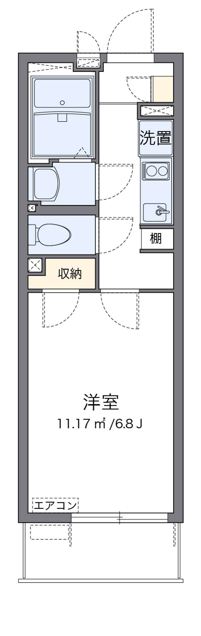 クレイノＨＩＫＡＲＩ 間取図