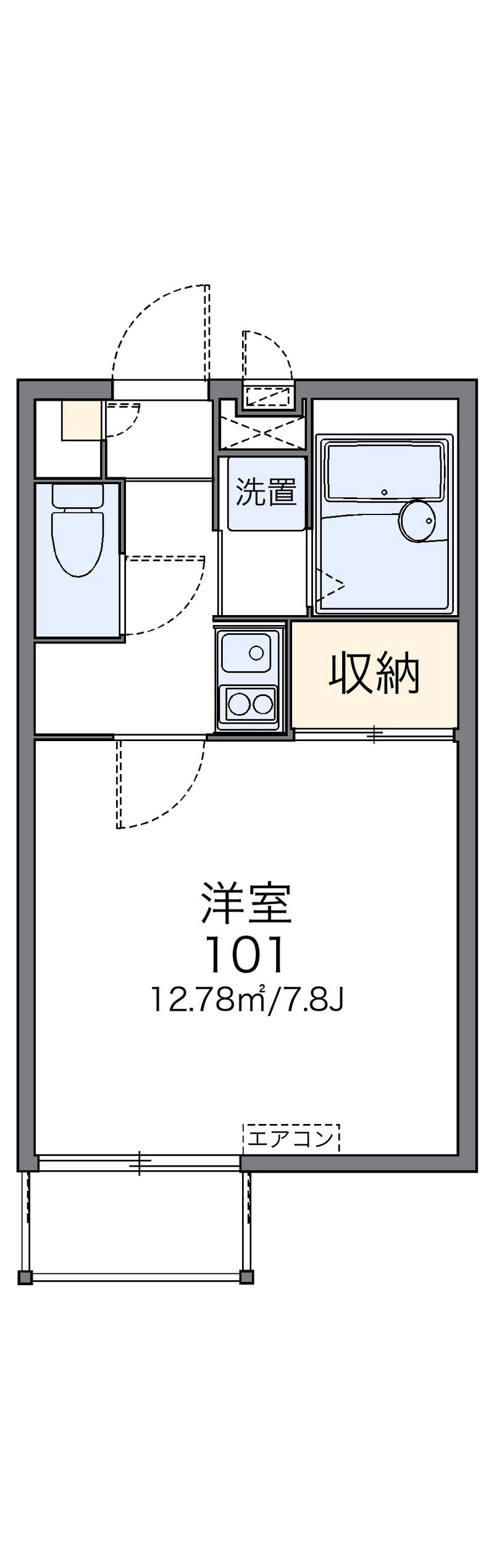 レオパレス山科椥辻 間取図