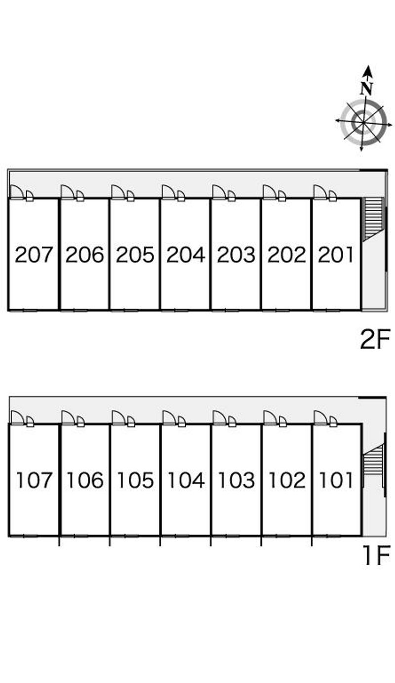 レオパレスなかやしき 間取配置図