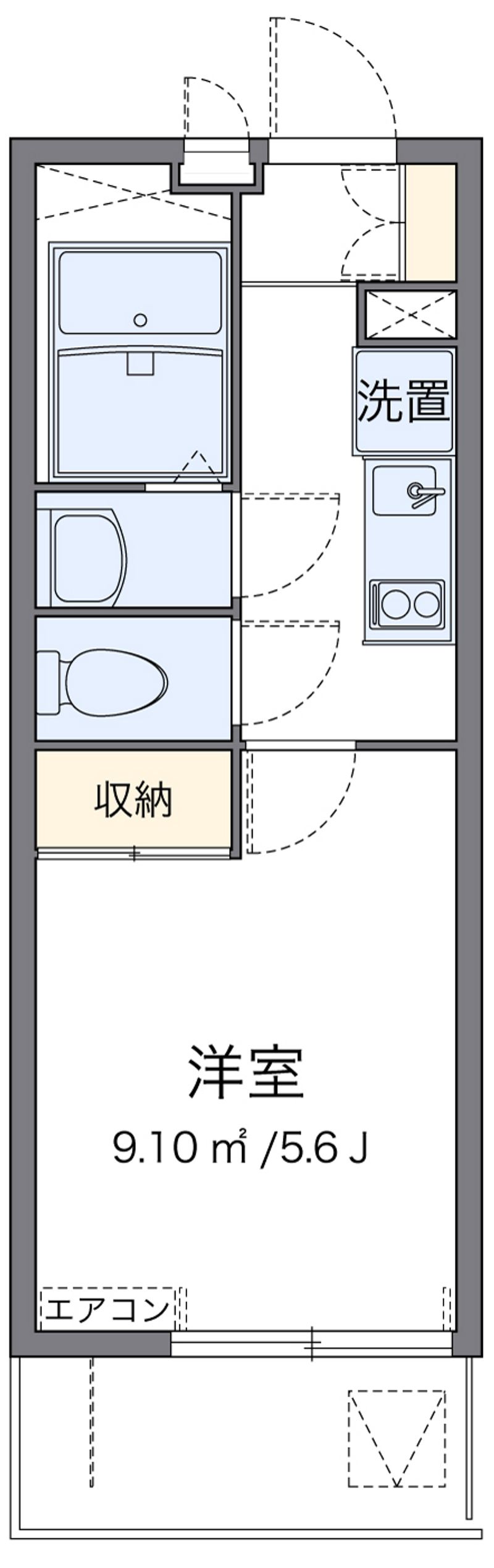 レオパレス川崎港町 間取り
