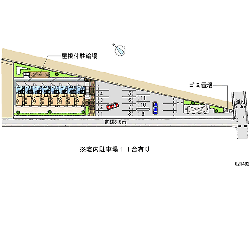 レオパレスメルシー 月極駐車場