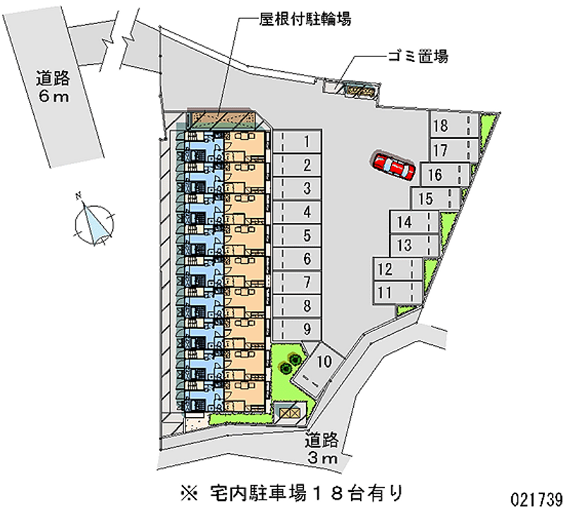 レオパレス松菊 月極駐車場