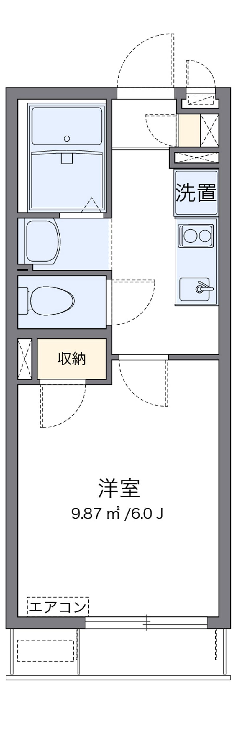 クレイノＢＬＵＥⅢ 間取図