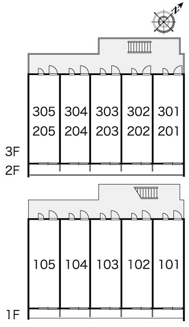 レオパレスＣｅｎｔｕｒｙ大林 間取配置図