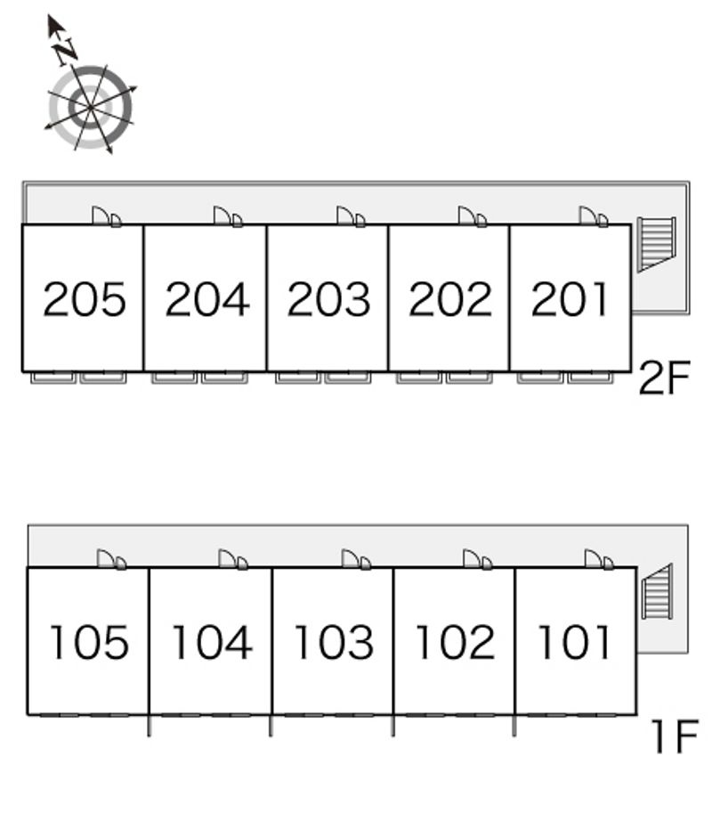 レオパレスグリーンヒル 間取配置図