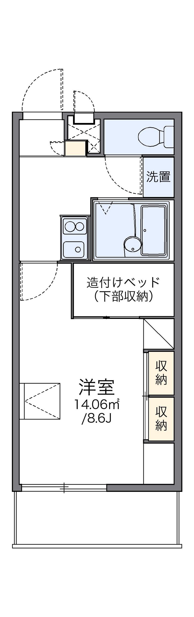 レオパレスディアコート 間取図
