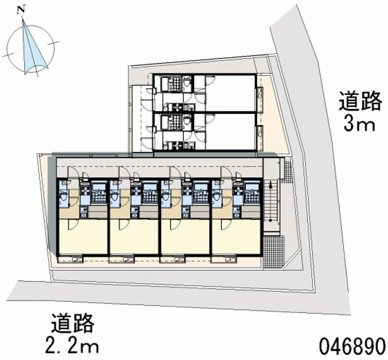 レオパレスベルサリーゼ 区画図