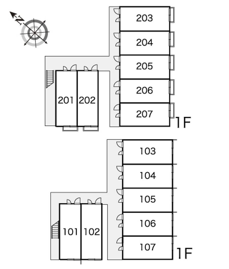 レオパレスアネシス 間取配置図