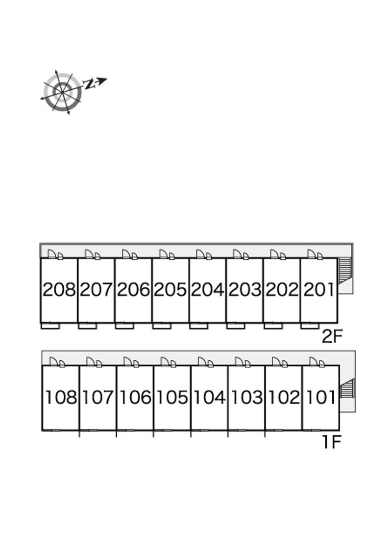 レオパレスルレーブ　エイト 間取り配置図