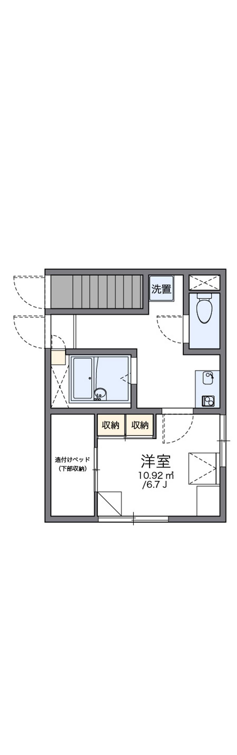 レオパレス琥珀館 間取図