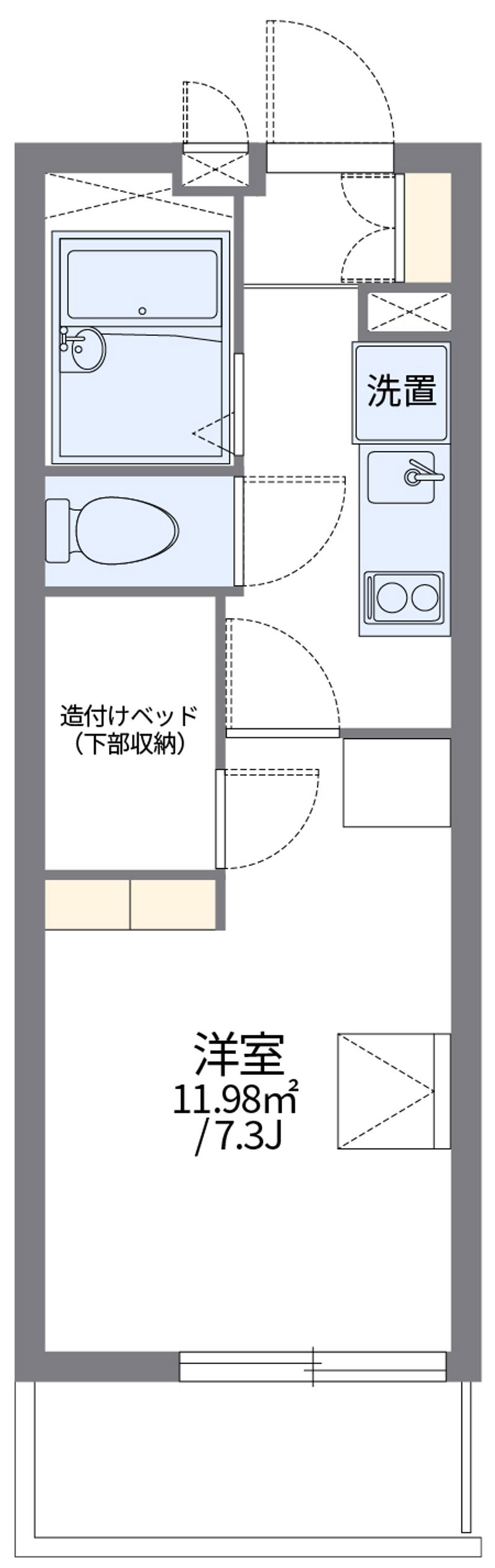 レオパレス流通元町 間取図