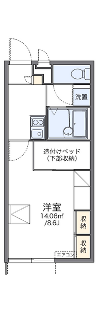 レオパレスあいのつちやま 間取り図