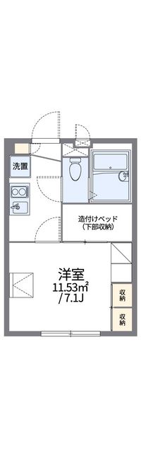 レオパレスリバーフィールド 間取り図