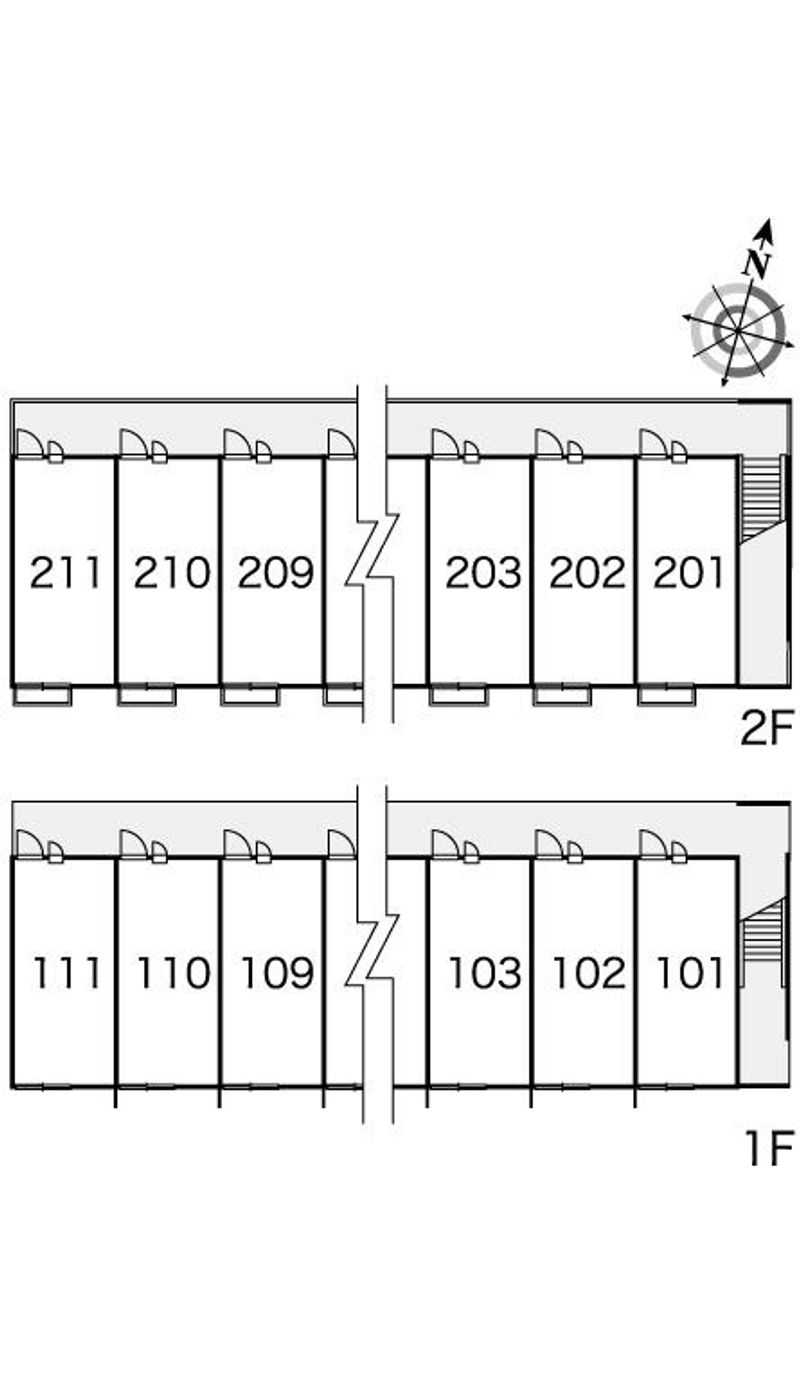 レオパレス亀崎Ⅱ 間取配置図