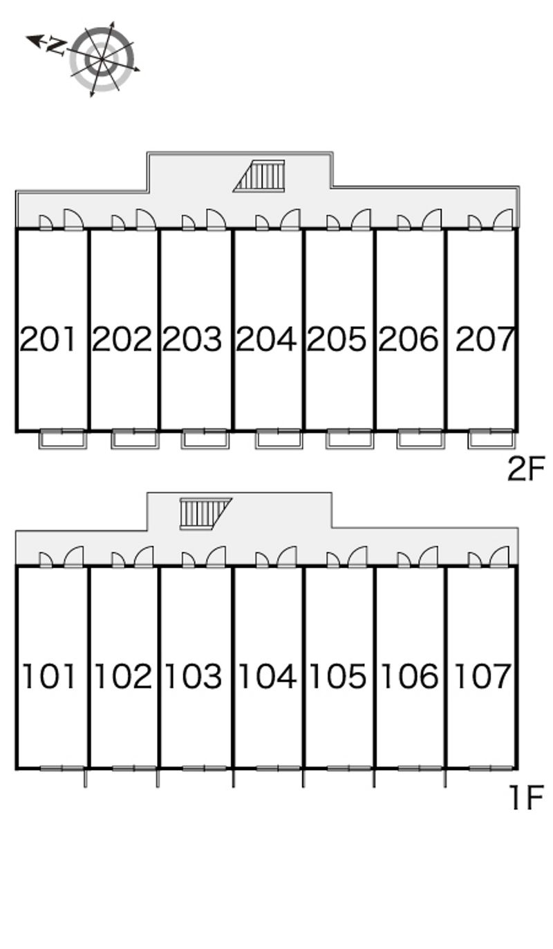 レオパレスジュセル 間取配置図