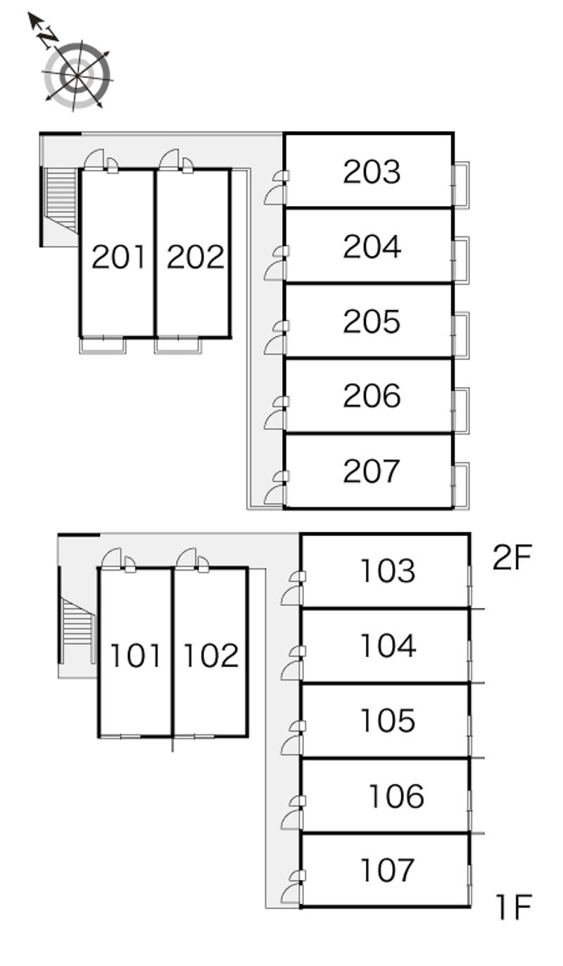 レオパレスアイリス 間取配置図