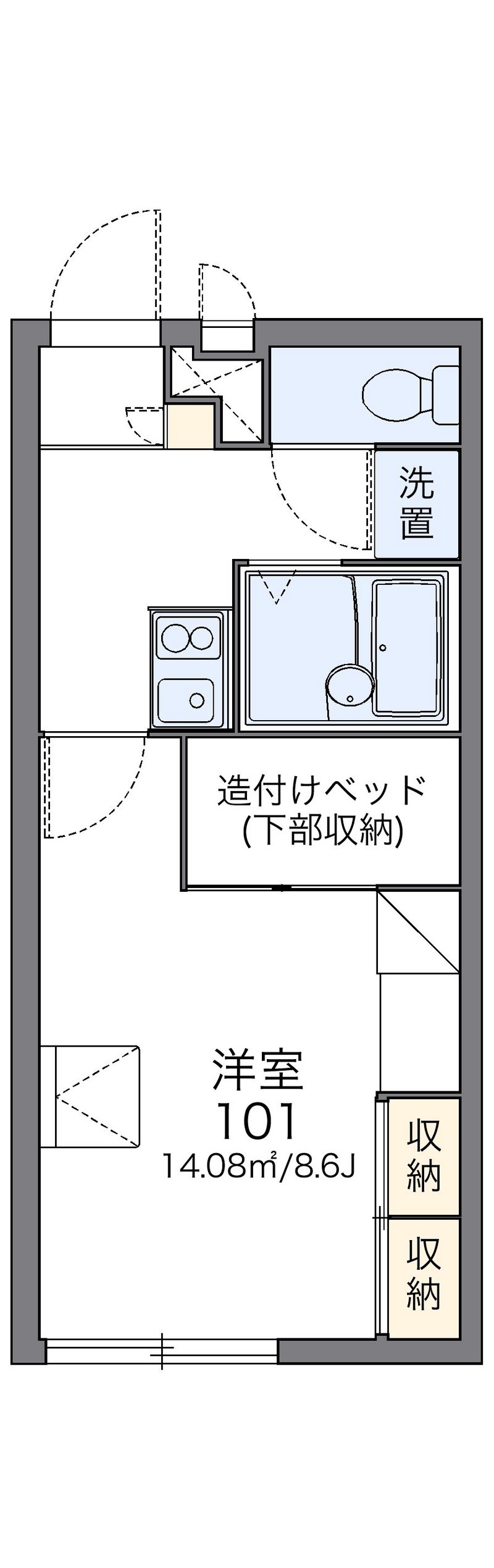 レオパレスアメニティハイツ 間取図