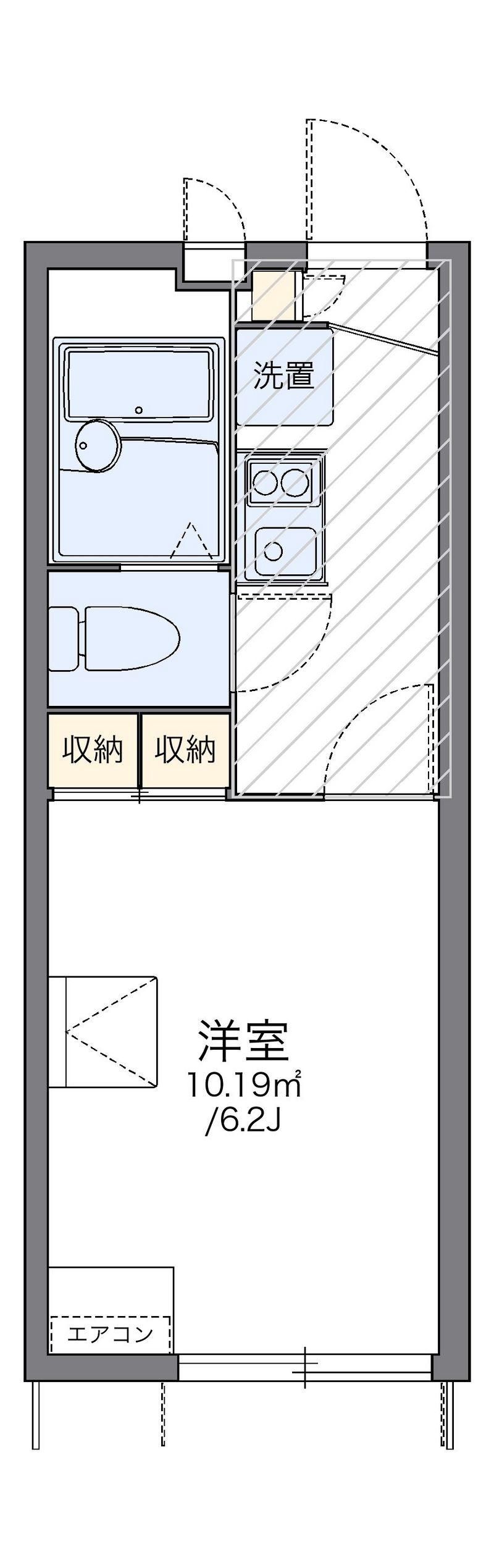 レオパレスヴィラージュコート 間取図