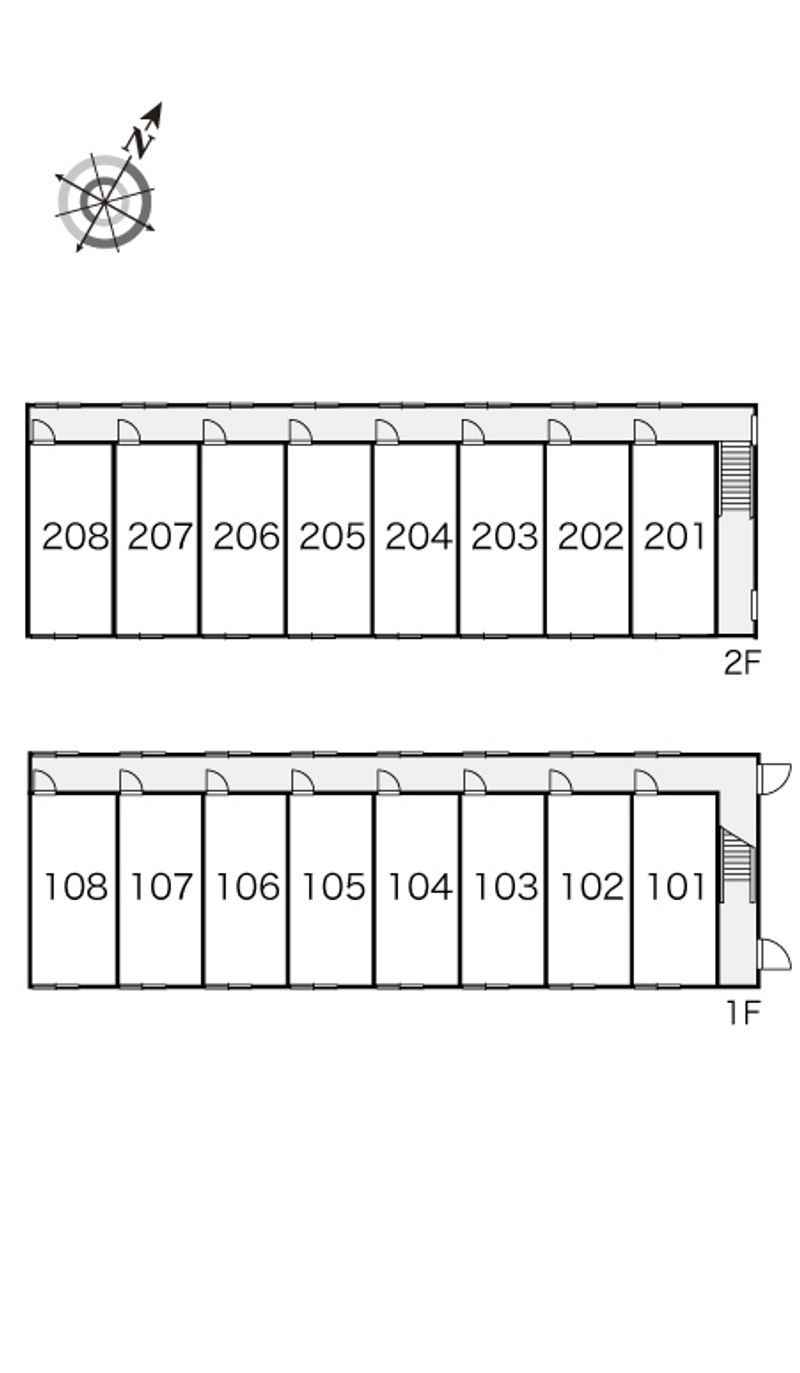 レオパレスパティオ近文Ｂ 間取配置図