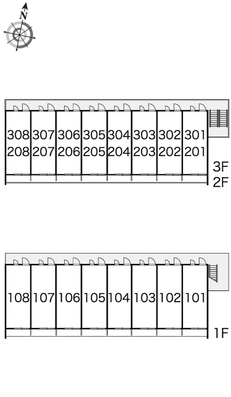 レオパレス丸岡 間取配置図