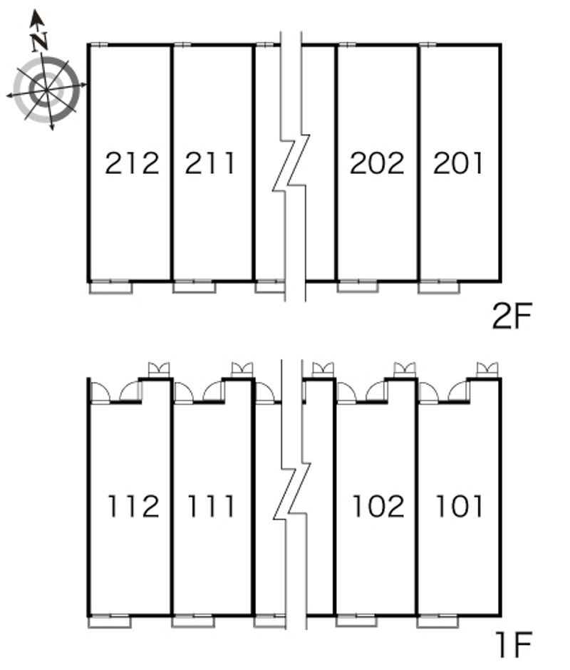 レオパレスミルクロード 間取配置図