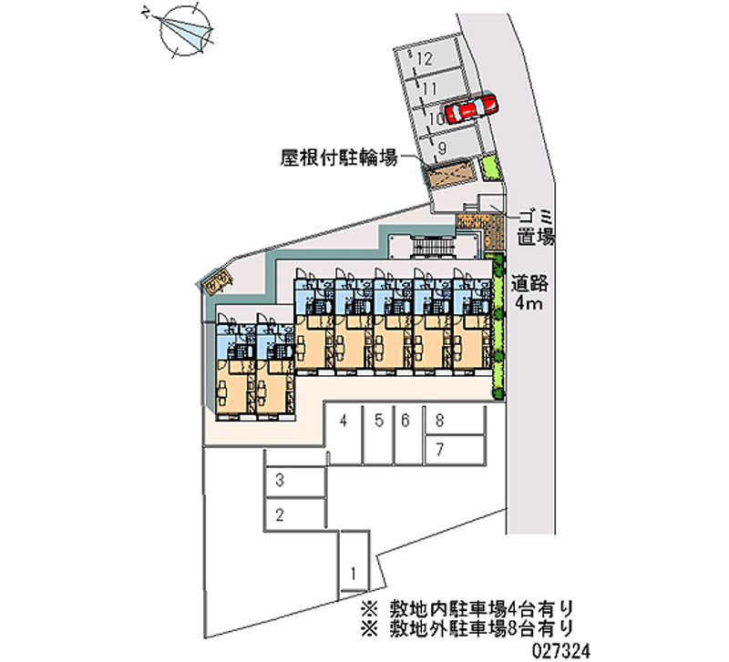 レオパレスグレイス 月極駐車場