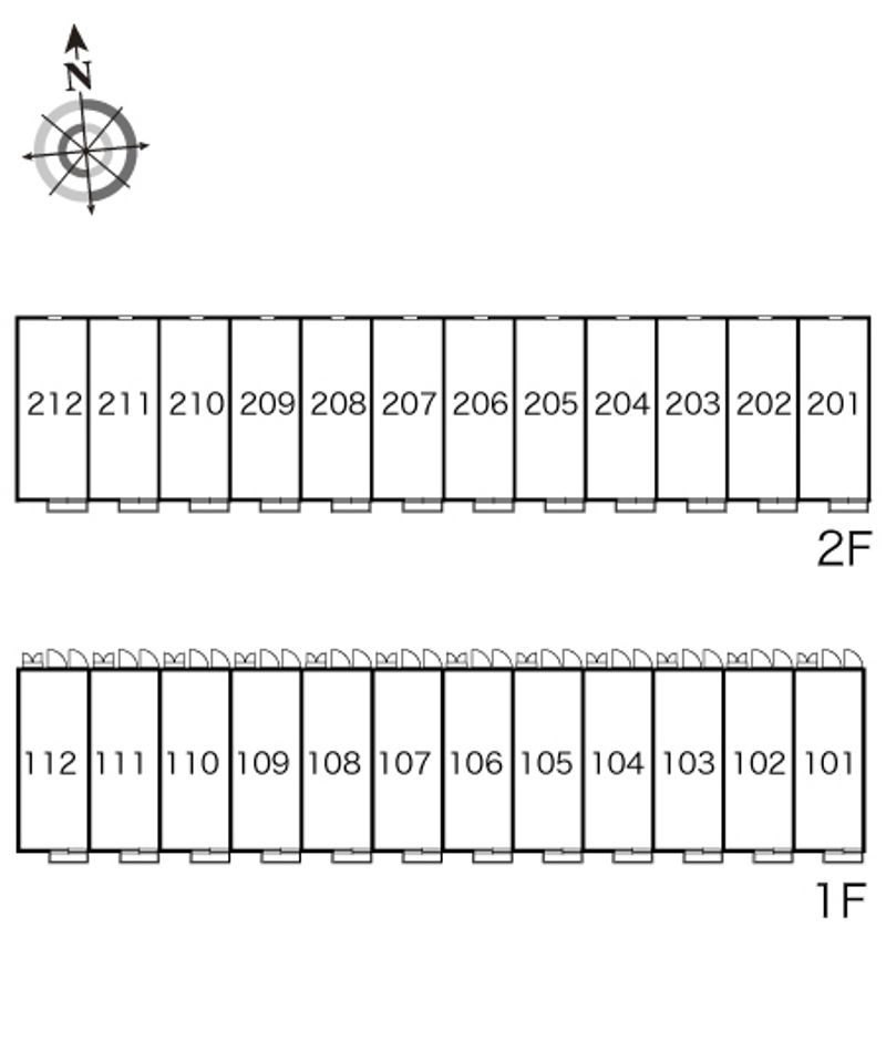 レオパレスグリーンコートＢ 間取配置図