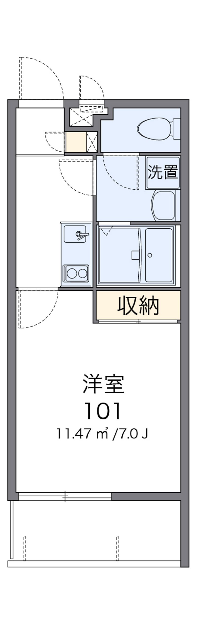 クレイノＲＯＫＩＡ 間取図