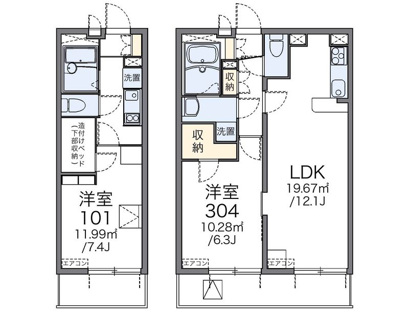 レオパレススナイプ 間取図