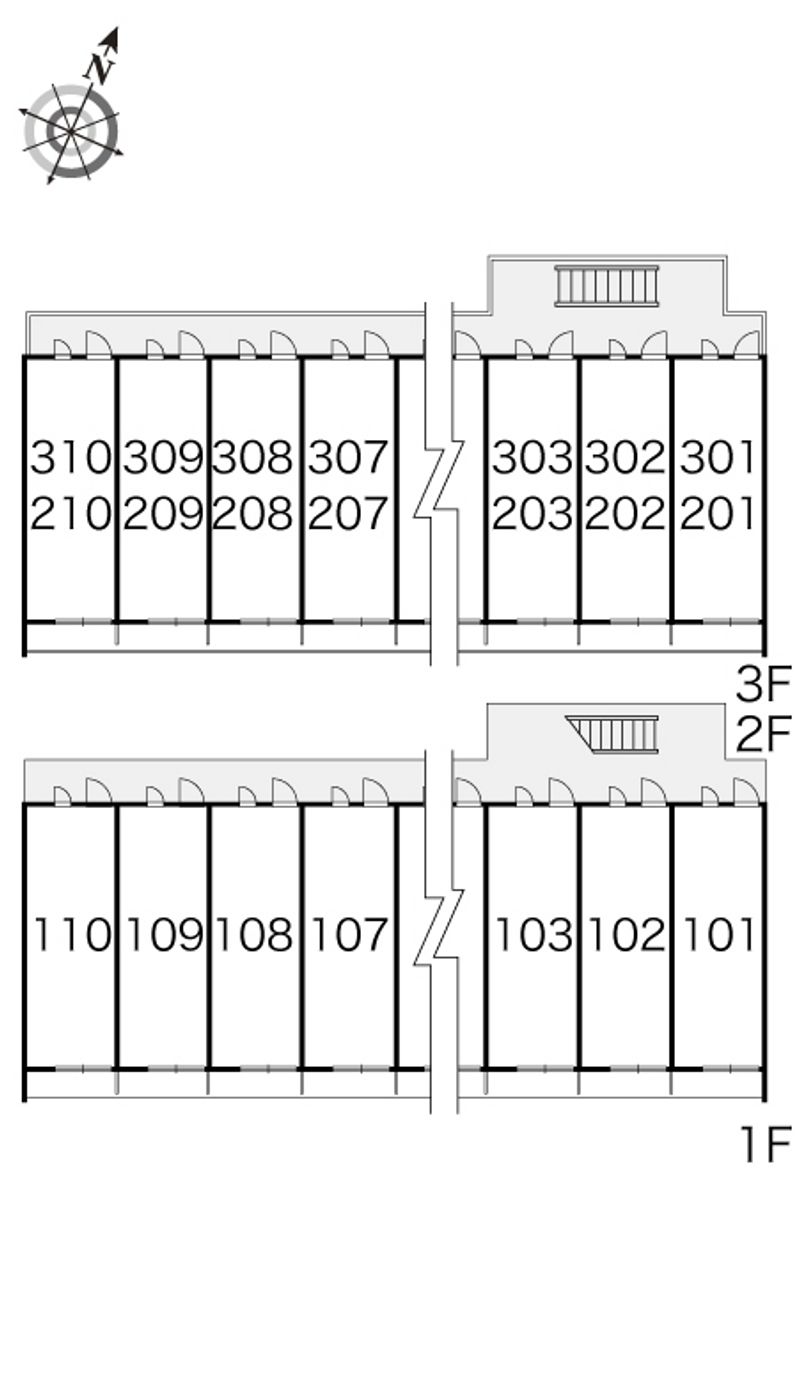 レオパレス鬼崎Ⅱ 間取配置図