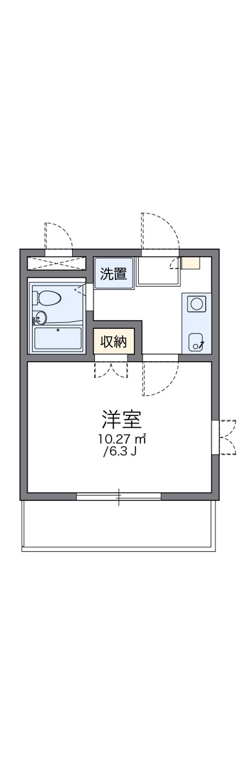 leopalace Cubicle Asakusabashi Floor plan