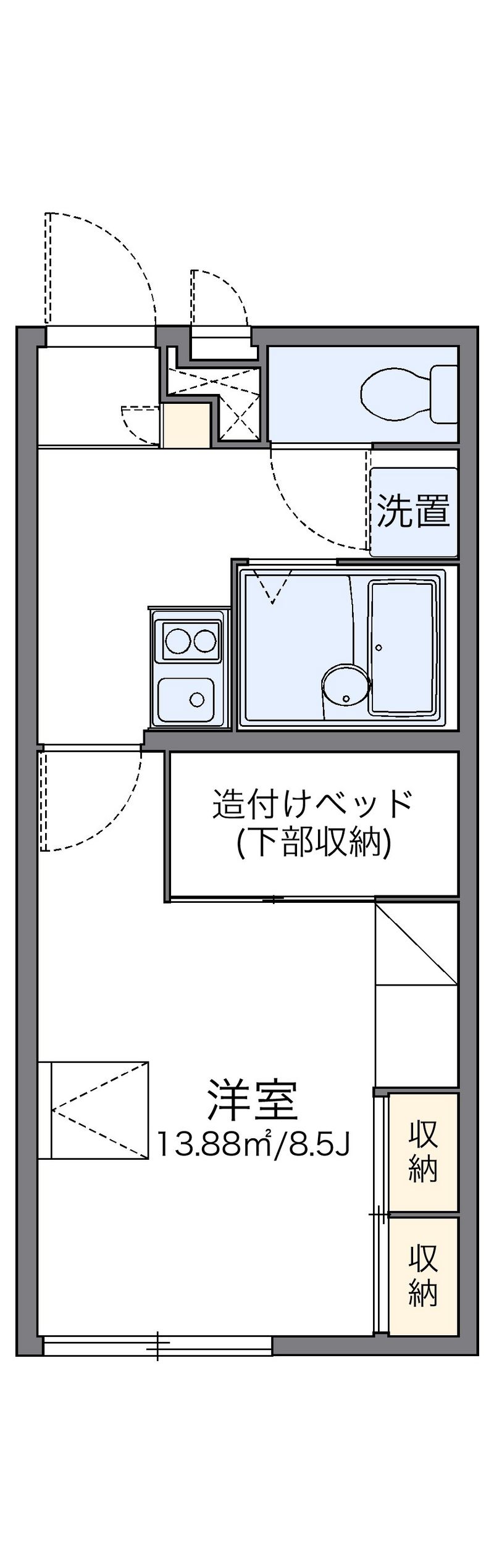 レオパレス大田野 間取図