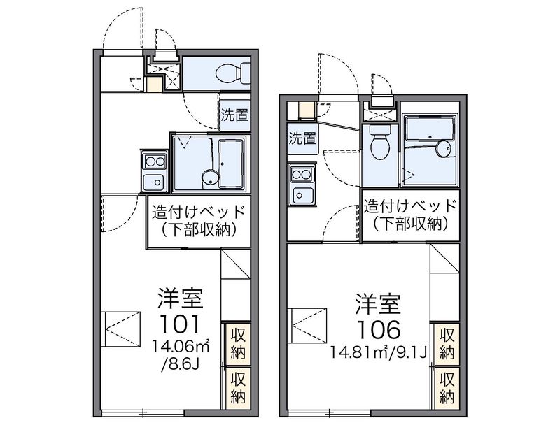 レオパレスジャルダンＤ 間取図