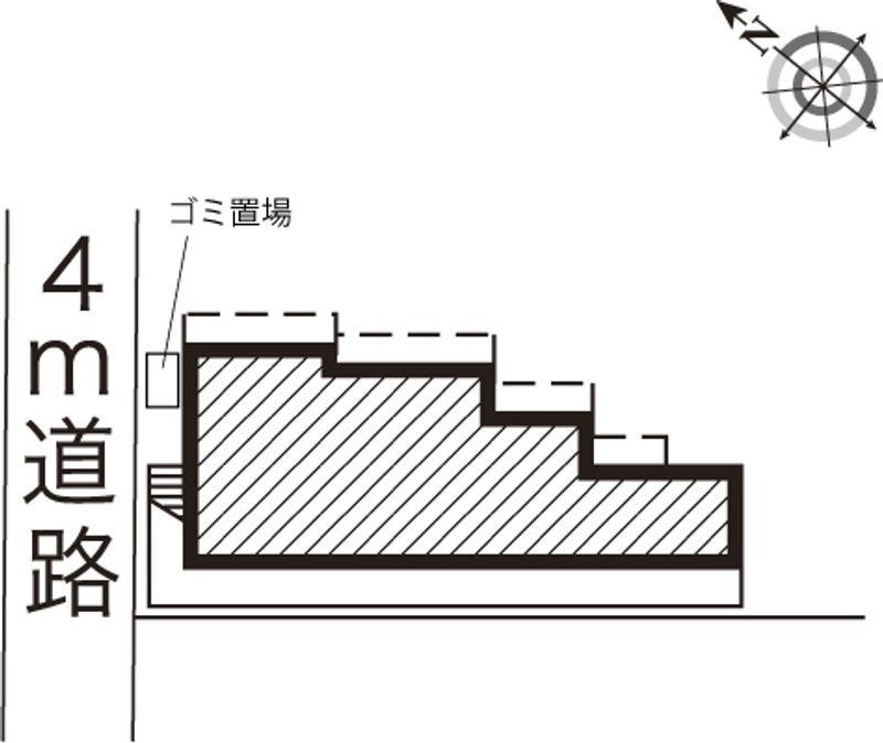 レオパレス水前寺西ＰＡＲＴ４Ａ 配置図