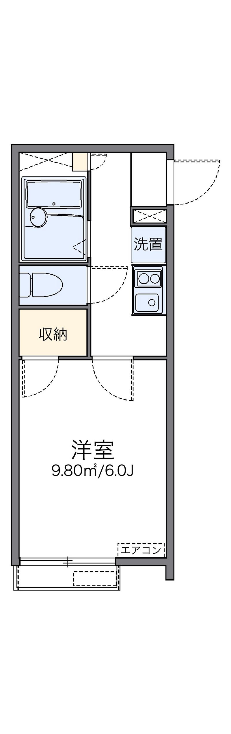 レオパレスクレールセゾンⅡ 間取図