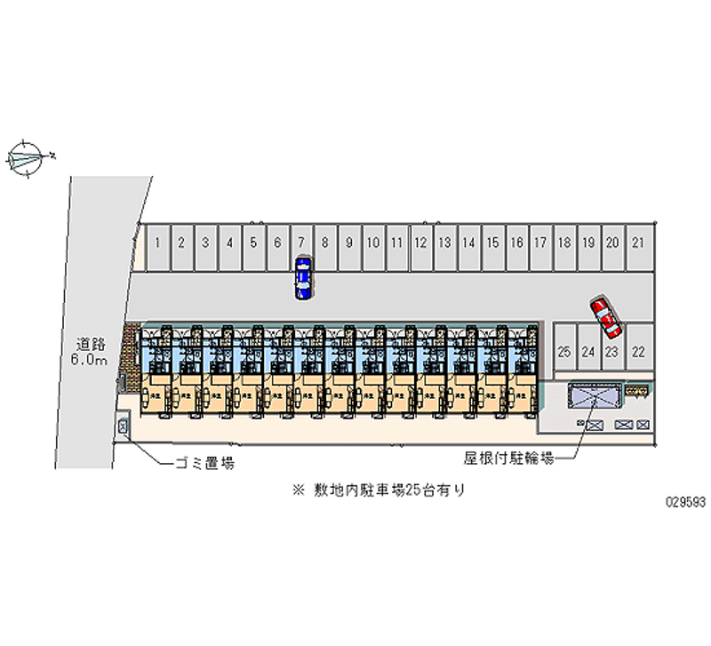 レオパレス六田 月極駐車場