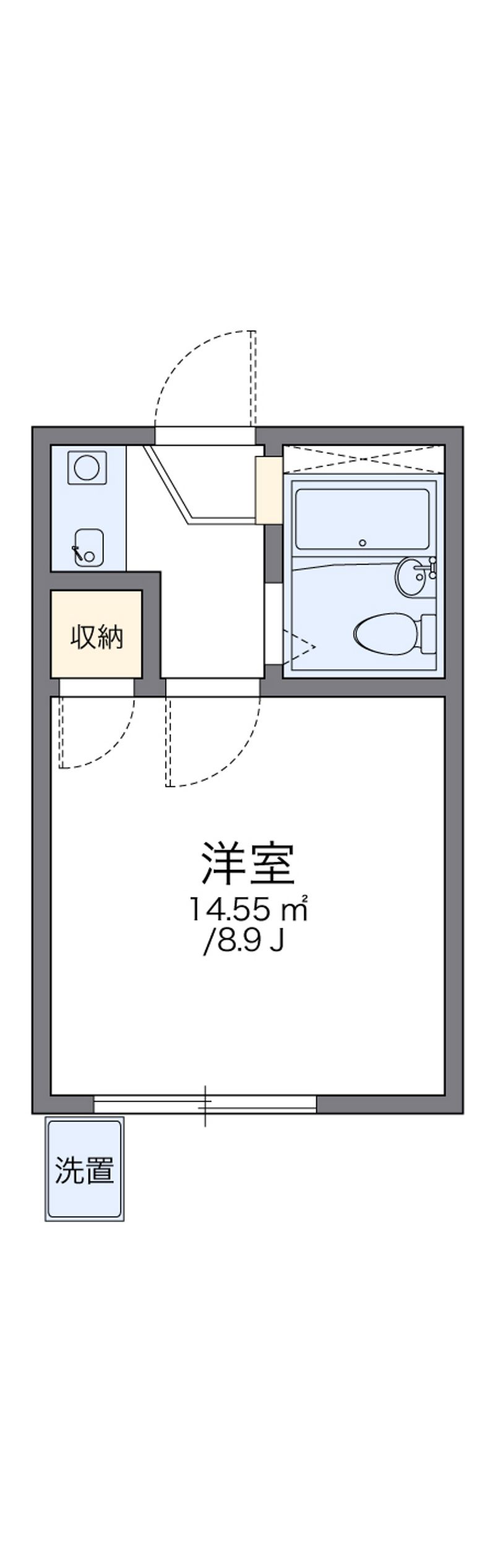 レオパレスサンクレール小戸 間取図
