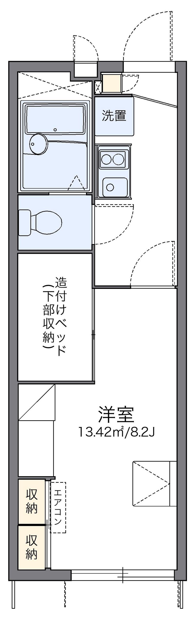 レオパレスサンバードＢ 間取図