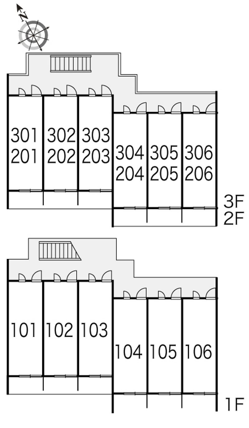 レオパレスフルール 間取配置図
