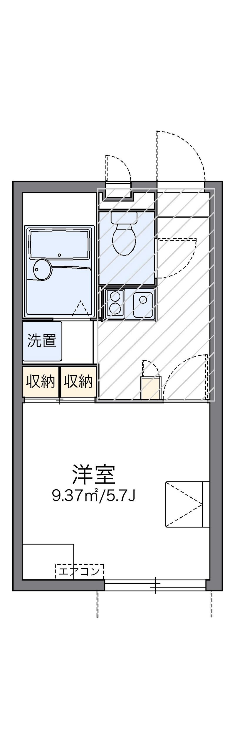 レオパレスルトゥール 間取図