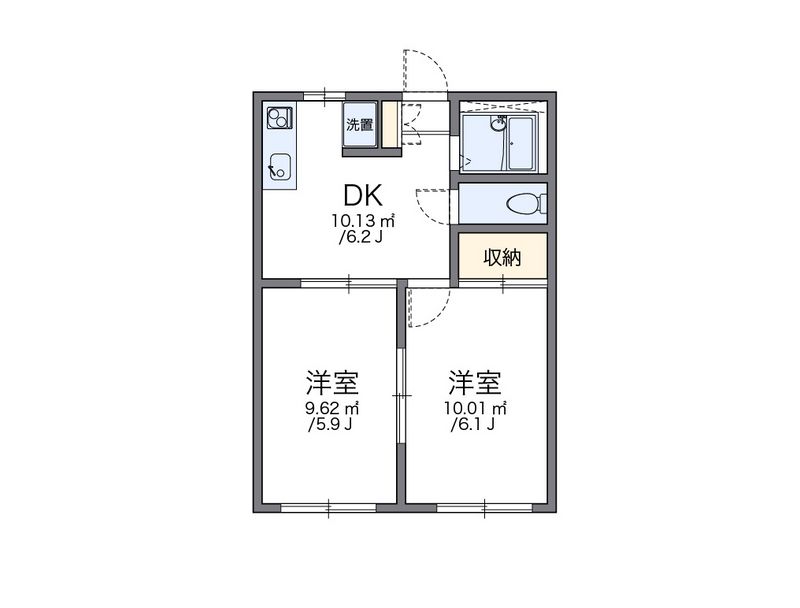 leopalace Honjohigashi Rokubankan 户型图