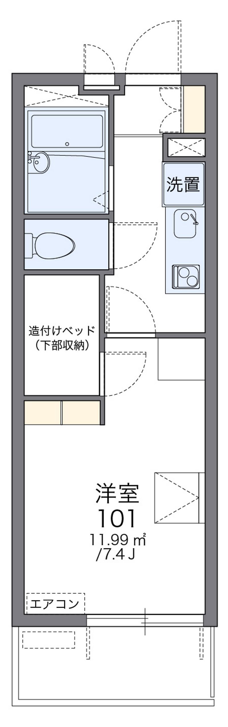 レオパレスニュートリノミラージ 間取図