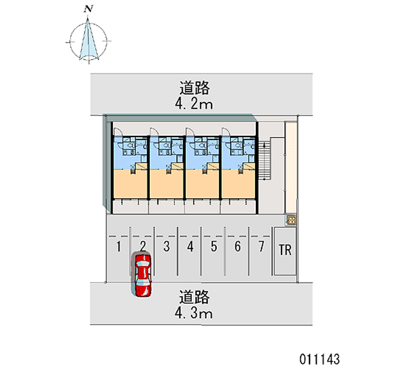 レオパレスサンライト弐番館 月極駐車場