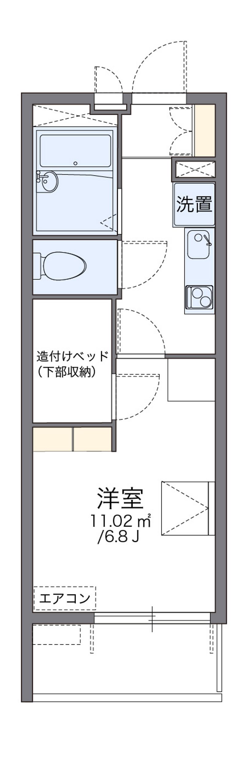 レオパレス萩崎 間取図